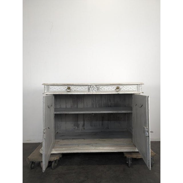 2000 - 2009 Louis XIII Buffet with Twisted Columns in Grey Oak For Sale - Image 5 of 11