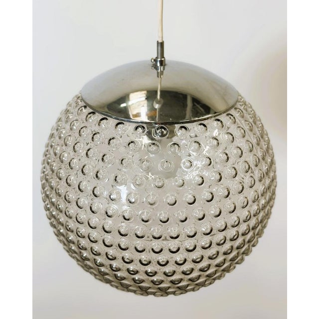Space Age Glass Pendant Lamp by Rolf Krüger for Staff, Germany For Sale - Image 4 of 7