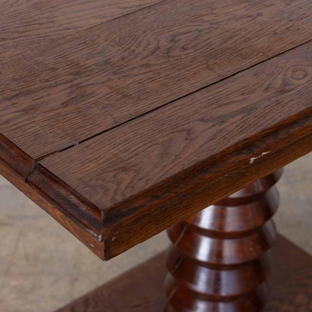1940s French Carved Wood Table by Charles Dudouyt For Sale - Image 9 of 15