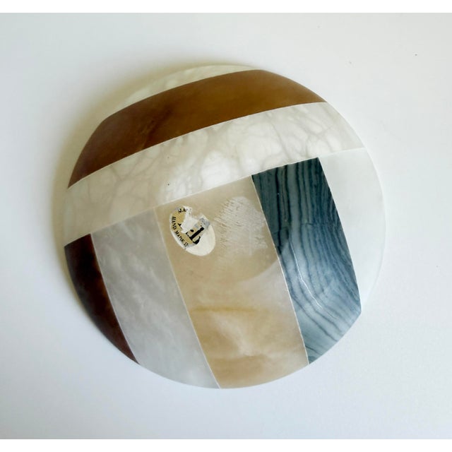 1970s Italian Onyx & Alabaster Bowl For Sale - Image 10 of 12