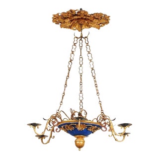 18th Century Italian Carved and Gilt Wood Chandelier For Sale