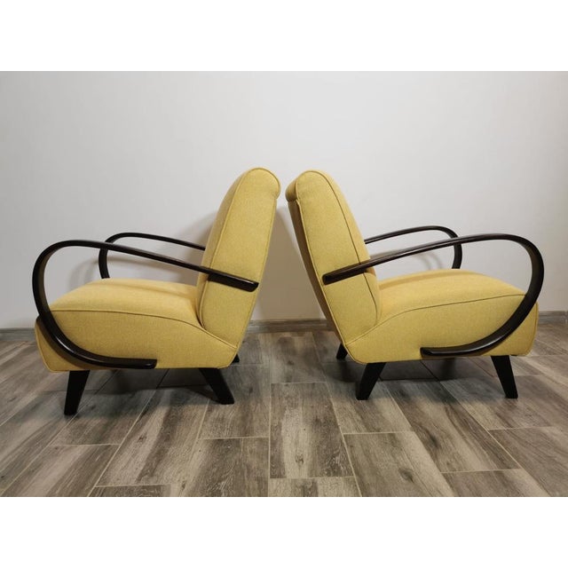 Mid-Century Modern Set of Armchairs by Jindrich Halabala, 1940s For Sale - Image 3 of 18