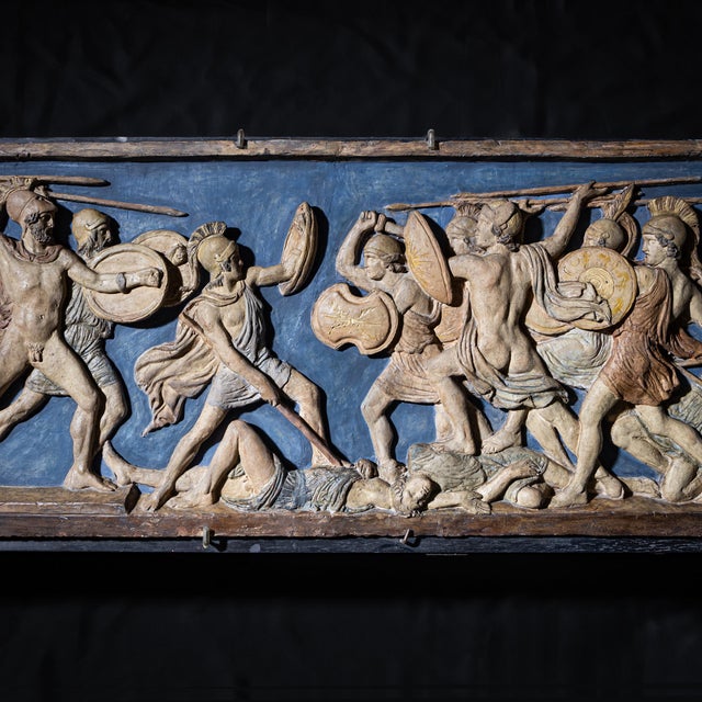 19th Century Ulysses Kills the Suitors Relief in Terracotta attributed to H. W. Bissen, Denmark For Sale - Image 9 of 10