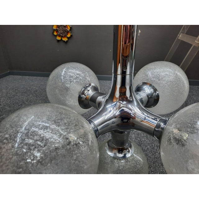 Metal Space Age Atomic Ceiling Lamp, 1960s For Sale - Image 7 of 14