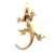 Vintage 14K yellow gold hollow lizard pin, crafted with smooth polished detail and stamped 14K. Measures approximately...