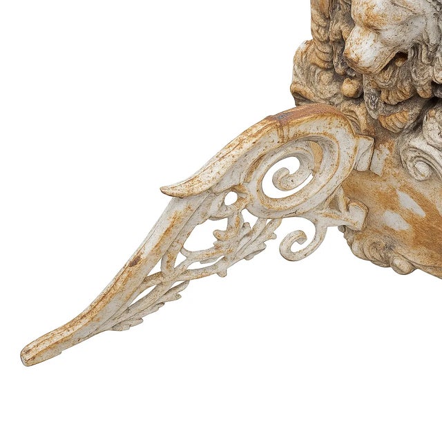 Metal 19th C. Cast-Iron Lion Head Architectural Salvage Bracket (1 Piece) For Sale - Image 7 of 10