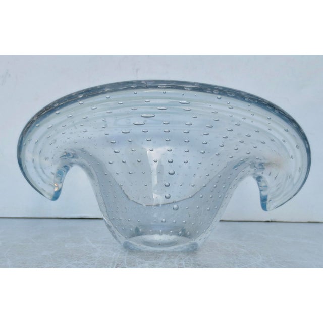 Art Glass bowl with double stand positions. Fully upright or sitting at an angle, as shown in the photos. Controlled...