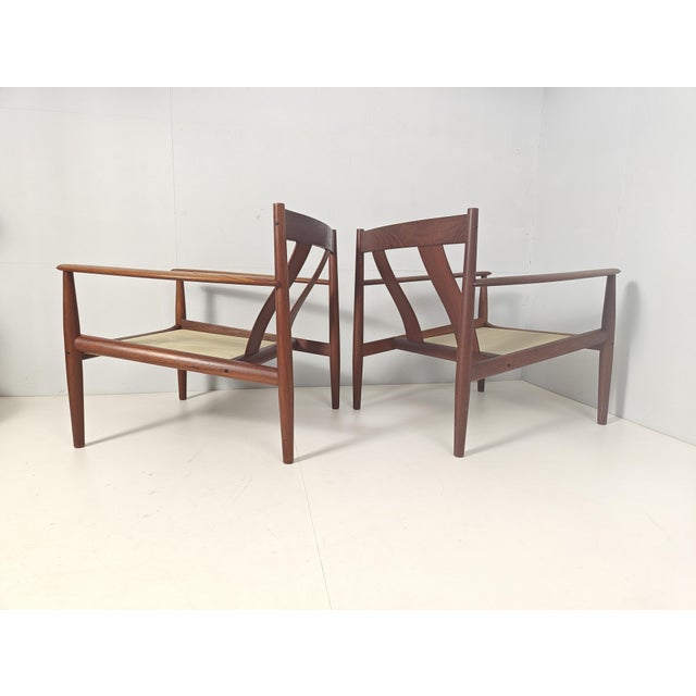 Danish FD118 Lounge Chairs by Grete Jalk for France & Søn, 1960s, Set of 2 For Sale - Image 10 of 15