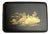 Early 20th Century Japanese Komai Style Damascene Cigarette Case, Mt. Fuji Landscape, Gold Inlay on Steel For Sale