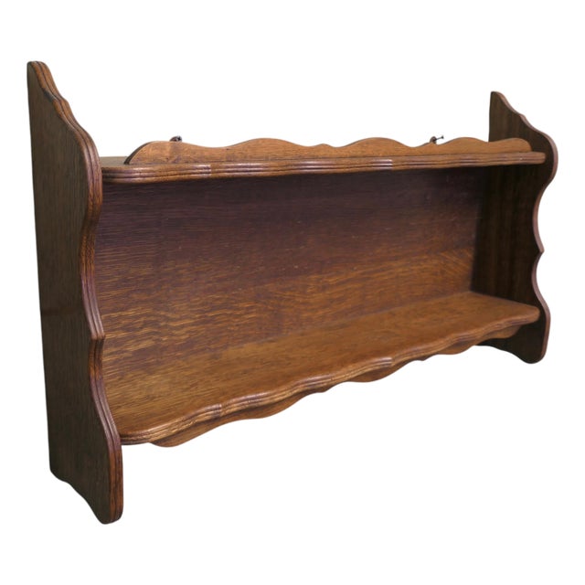 Arts and Crafts Open Front Wall Hanging Bookshelf, 1960 For Sale