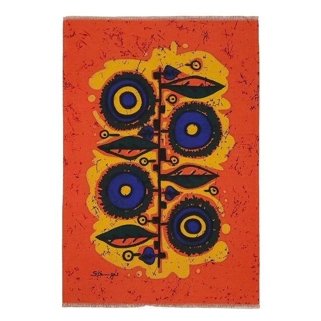 Mid-Century German Pop Art Screen Printed Wall Hanging by Traute Sänger, 1970s For Sale - Image 4 of 4