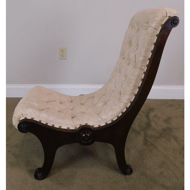 Antique Victorian Pair of Petite Tufted Slipper Chairs Chairish