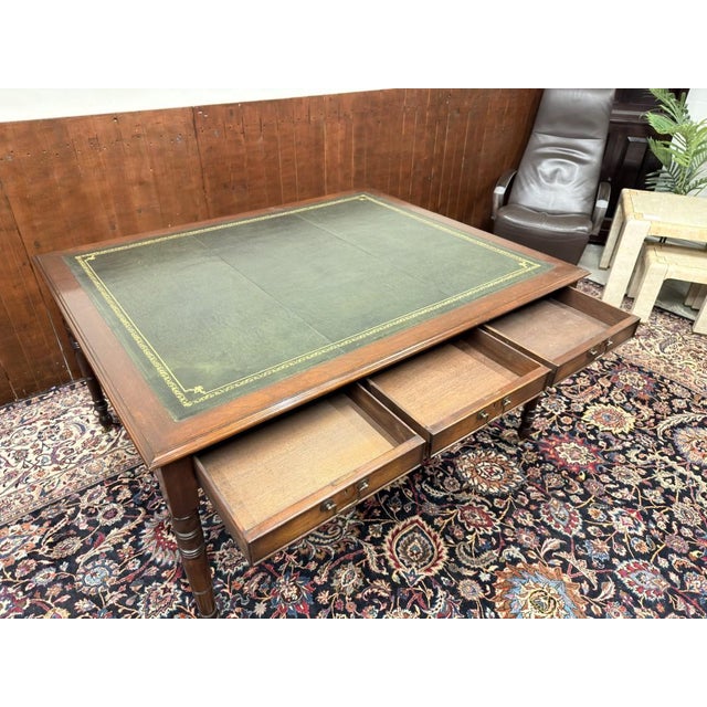 English Chesterfield Writing Desk in Oak For Sale - Image 12 of 17