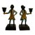 Pair of 1960s Yellow Vest / Gray Jacket "Butler" Monkey Candle Holders For Sale