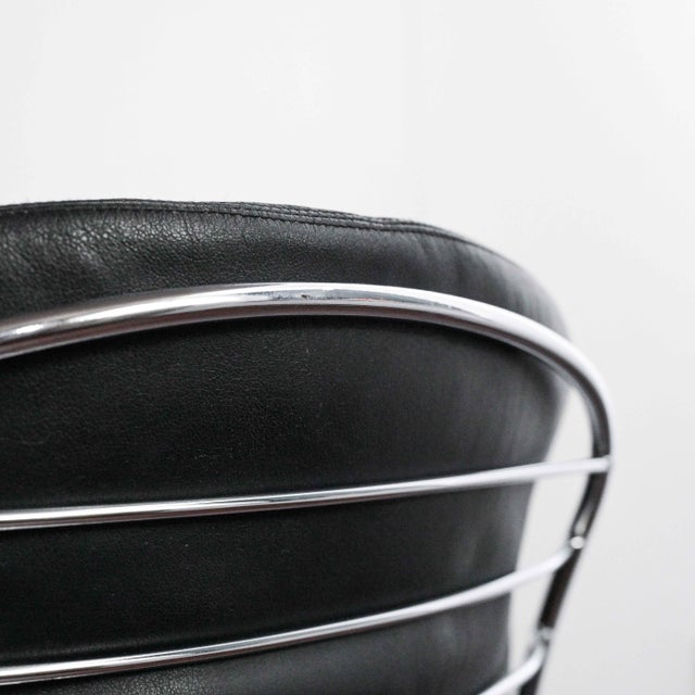 Sabrina Dining Chairs in Black Leather from Gastone Rinaldi, 1970s, Set of 6 For Sale - Image 16 of 17