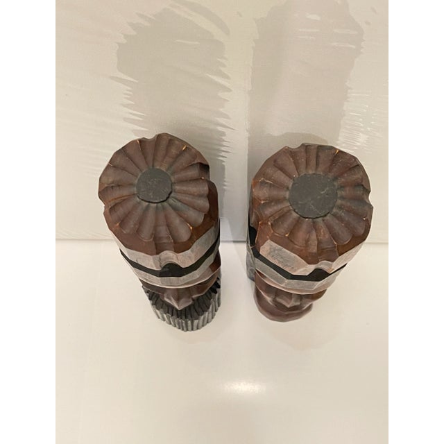 African Tribal Wood Sculptures - Pair of 2 For Sale In Washington DC - Image 6 of 7