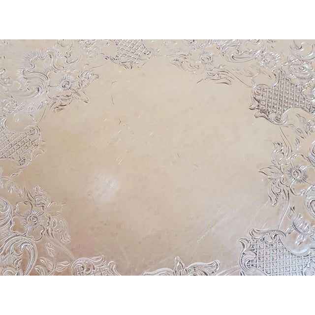 Traditional Wm Rogers Silverplate Butler Tray For Sale - Image 3 of 6