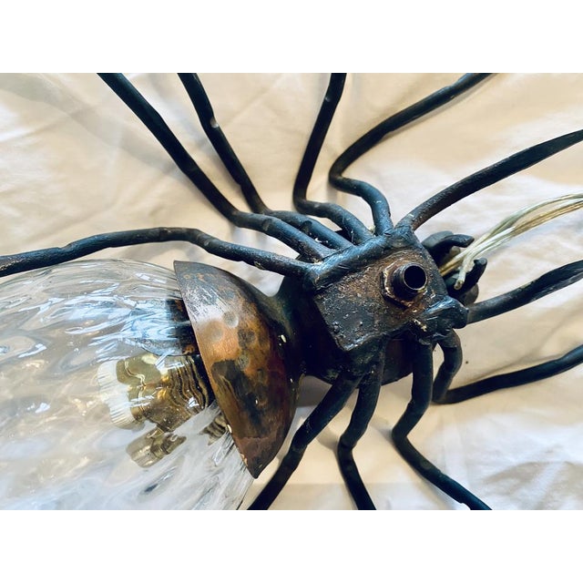 Mid-Century Italian Modern Metal and Glass Spider Wall Lamp, 1950s For Sale - Image 18 of 18
