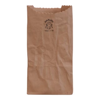 Vintage Michael Harvey Crumpled Paper Bag Ceramic Vase Trompe L’Oeil Sculptural Vessel For Sale