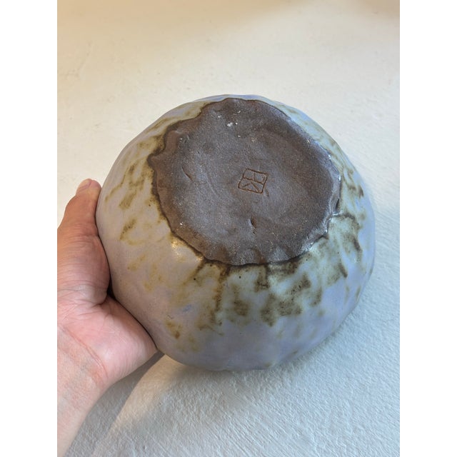 Rustic Rustic Hand Built Ceramic Bowl For Sale - Image 3 of 4