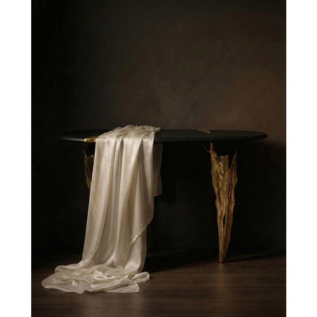 Wood Folia Pinewood Console Table by Maeve For Sale - Image 7 of 8