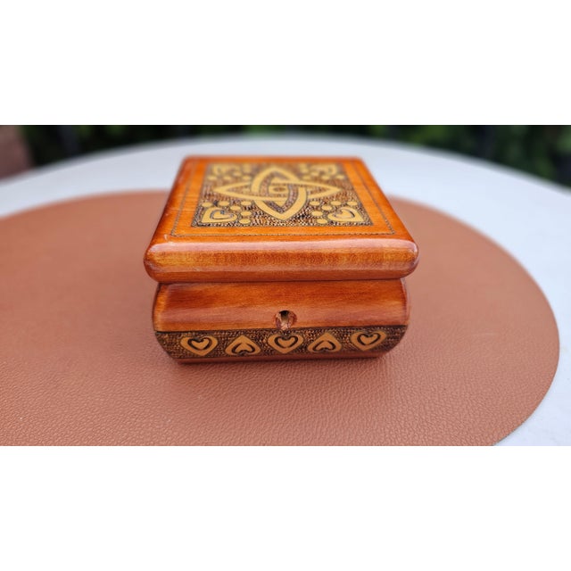Art Deco Carved Wooden Box, 1920s For Sale - Image 10 of 10