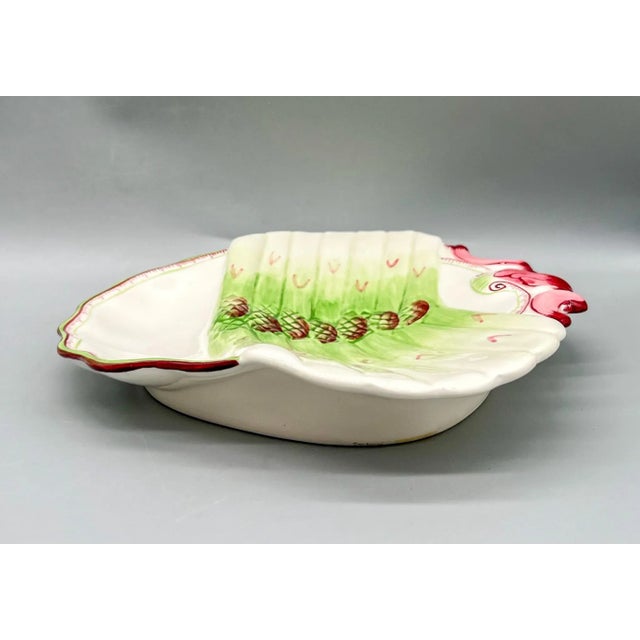 Traditional French Style Asparagus Plate For Sale - Image 4 of 8