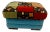 Vintage Multi Colored Upholstered Ottoman For Sale