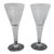 Stuart England Crystal Oleta 6 1/2" Large Claret Wine Glass Goblet Set of 2 For Sale