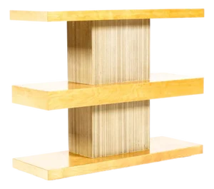 Vintage Mid Century Maple Tiered Shelf Console — Paul Frankl for Barzilay