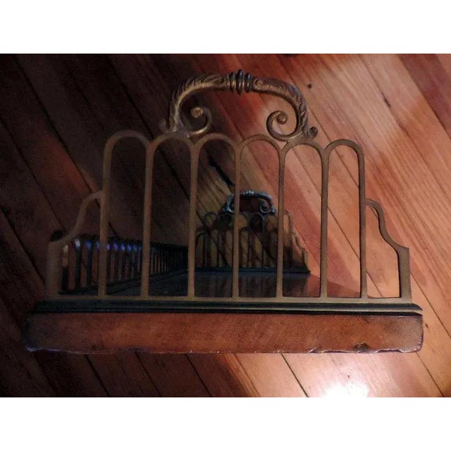 19th Century English Regency Mahogany Book Shelf Desk Stand Caddy For Sale - Image 4 of 10