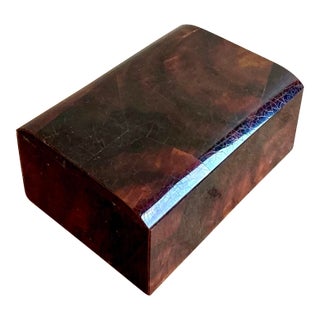 Vintage Boho Lacquered Coconut Shell Box For Sale