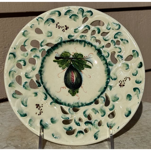 Modern LastCHANCE!Italian Reticulated Fig Motif Plate For Sale - Image 3 of 7