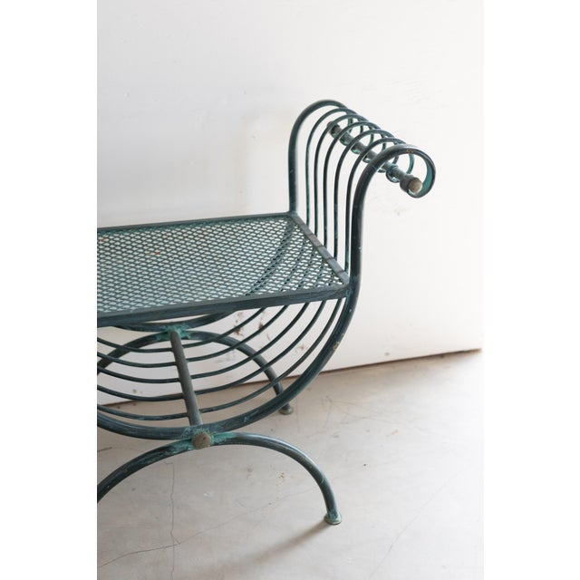 Mid 20th Century Green Garden Stool From France For Sale - Image 4 of 7