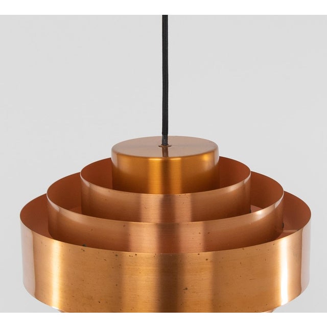 Metal Copper Ultra Pendant by Jo Hammerborg for Fog & Mørup, 1960s For Sale - Image 7 of 10