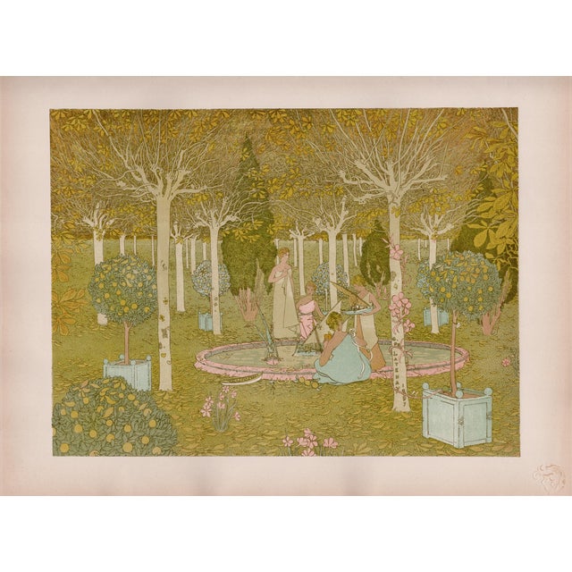 Gaston de Latenay, Le Parc, 1897, Lithograph on Paper For Sale