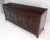 Wood Asian Mid Century Modern Carved 4 Doors 3 Drawers Credenza Dark Solid Teak MINT For Sale - Image 7 of 16