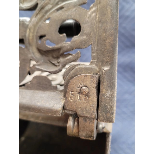 Antique Art Nouveau Brass & Tin Coal Scuttle Box W/ Lion Feet & Scoop c.1900 For Sale - Image 17 of 18