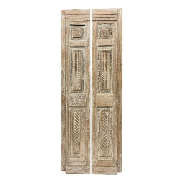 Antique French Carved Floral Doors, Hinged or Sliding Barn Style 80x24 For Sale