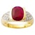 Natural Ruby 4.15cts & Diamond 0.45cts Ring in 14k Gold For Sale - Image 4 of 8