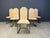 Set of six elegant high back dining room chairs manufactured by Belgochrom. The chairs consist of fine brass frames...