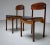 Set of Dining Chairs in Teak, Mahogany and Faux Leather, Italty, 1960s For Sale - Image 3 of 8