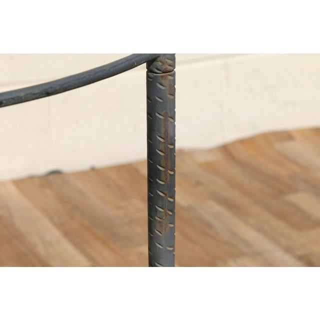 Mario Papperzini for Salterini “Amalfi” Round Iron Dining Table With Glass Top | 1950s For Sale - Image 15 of 18