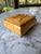 Wood Midcentury Italian Burl Wood & Brass Music Box With Floral Design For Sale - Image 7 of 12