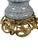 Gray and White Speckled Granite Urn on a Bronze Dore Louis XV Style Base For Sale In Dallas - Image 6 of 10