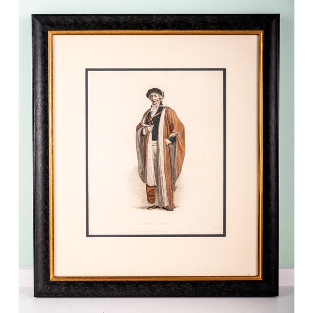 Set of Six 1814–1815 Hand-Colored Cambridge University Engravings After Thomas Uwins | Engraved by John Agar | Published by Rudolph Ackermann, London For Sale - Image 4 of 5