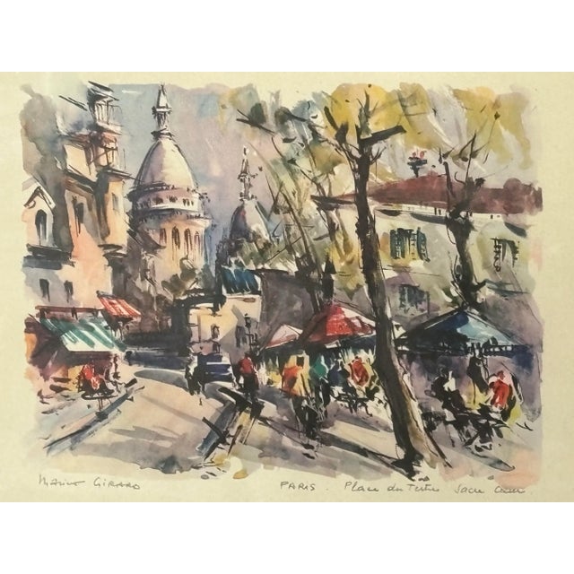 These beautiful Marius Girard Parisian Cityscape watercolor paintings are definite eye catching classic for your French...