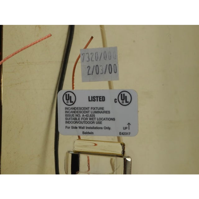 Baldwin Brass & Glass Exterior Lantern For Sale - Image 10 of 12