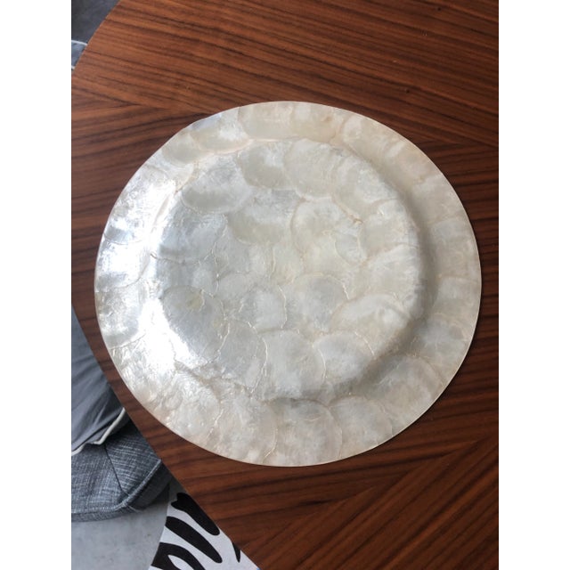 1960s Capiz Shell Platter/Tray For Sale In Houston - Image 6 of 8