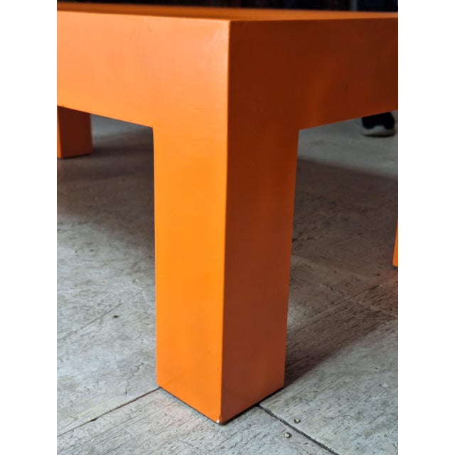 Late 20th Century An Orange Lacquered Table For Sale - Image 5 of 8